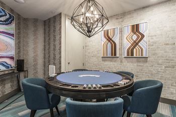 Game room and poker table